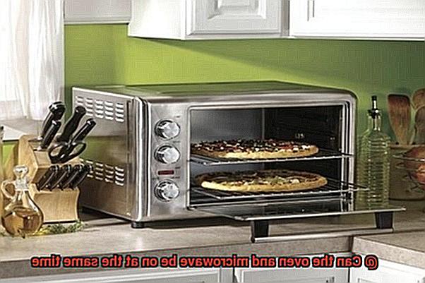 Can the oven and microwave be on at the same time-5