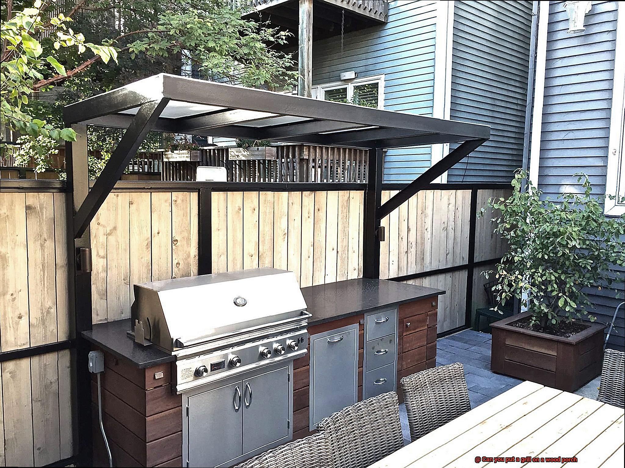 Can you put a grill on a wood porch-5