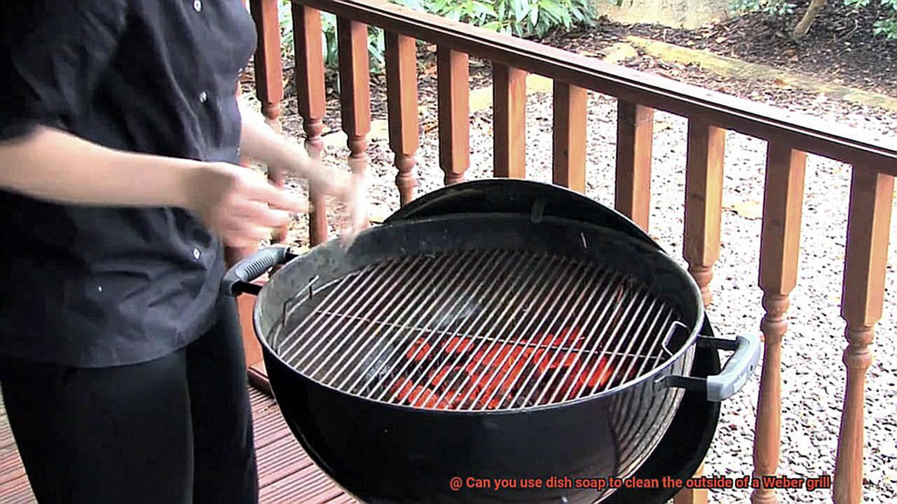 Can you use dish soap to clean the outside of a Weber grill-6