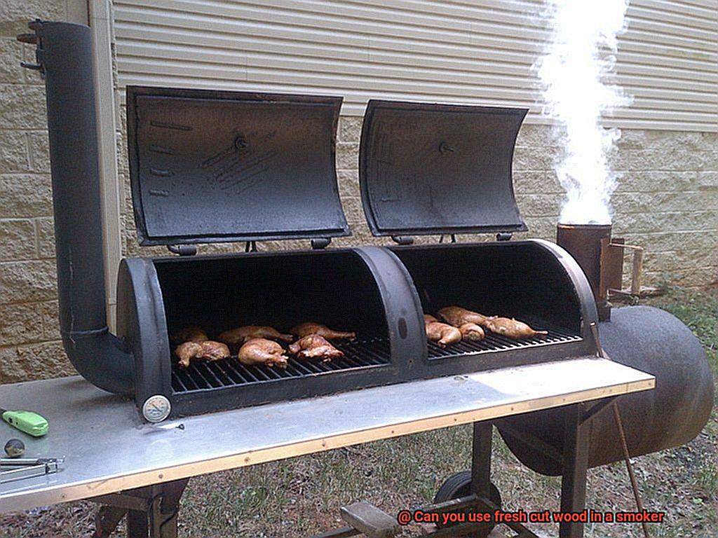 Can you use fresh cut wood in a smoker-4