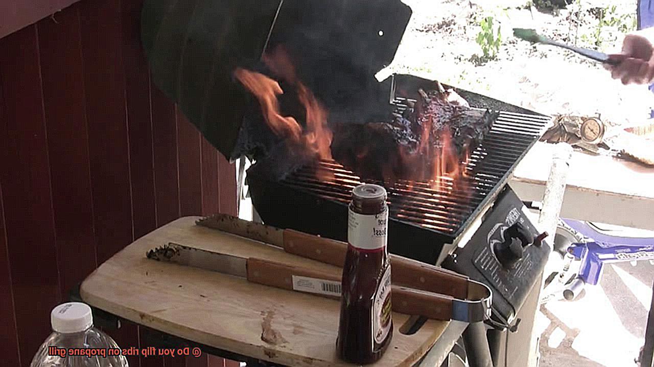 Do you flip ribs on propane grill-2