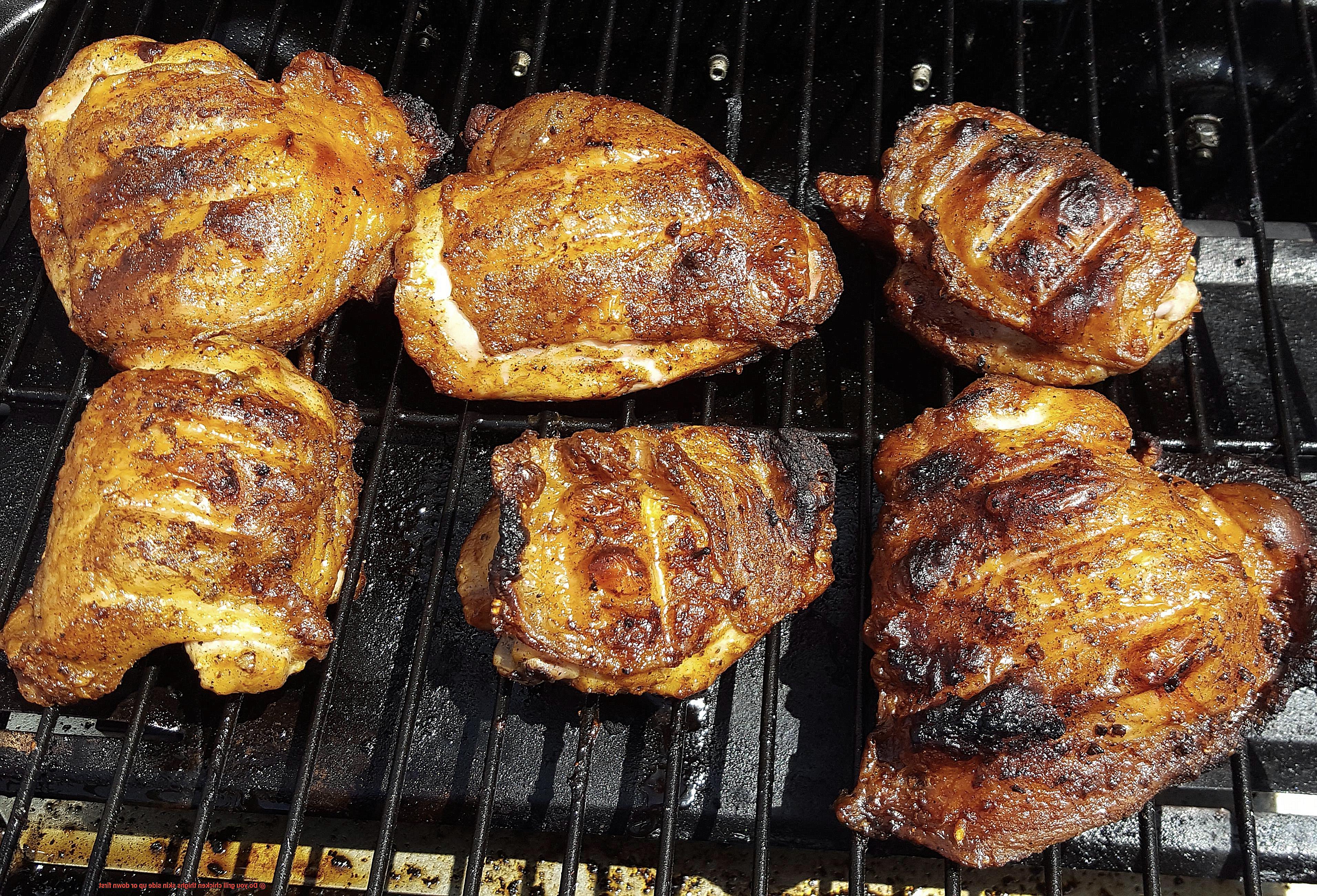 Do you grill chicken thighs skin side up or down first-3