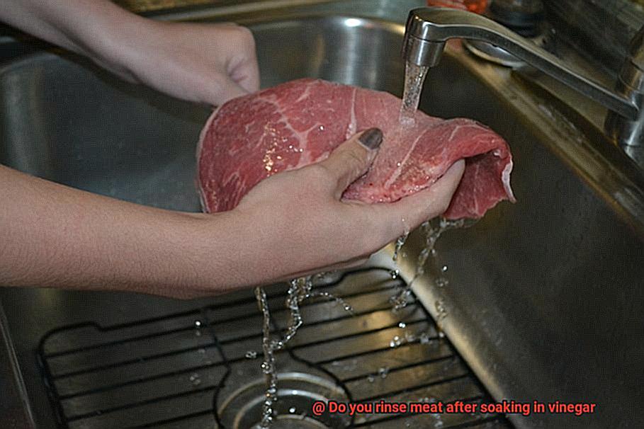 Do you rinse meat after soaking in vinegar-9