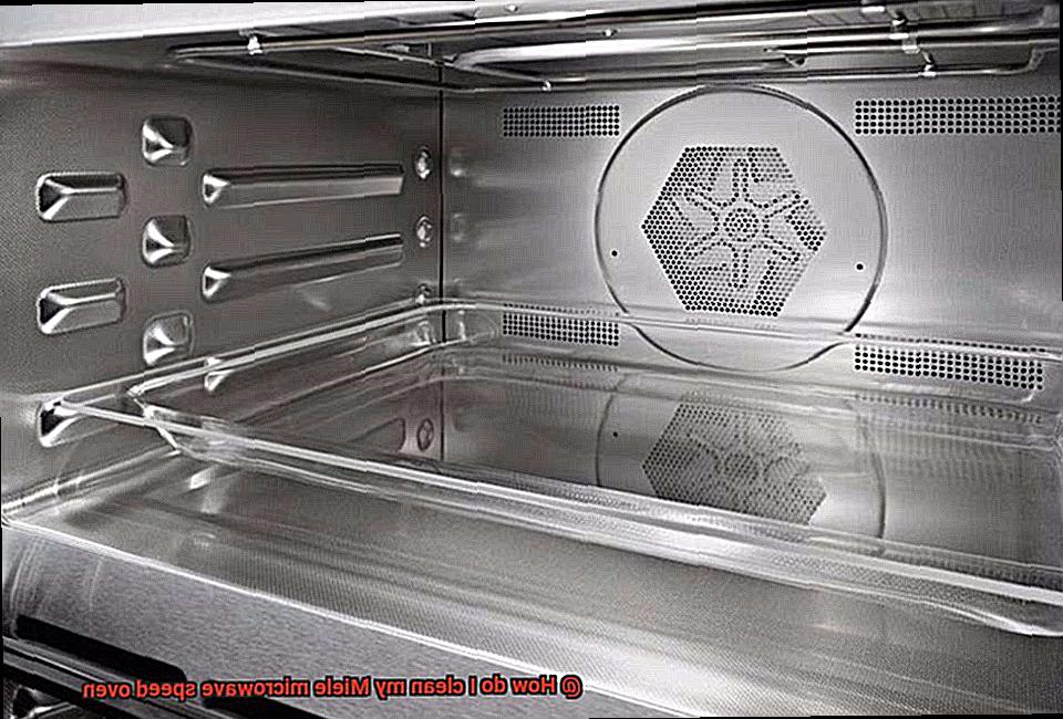 How do I clean my Miele microwave speed oven-3