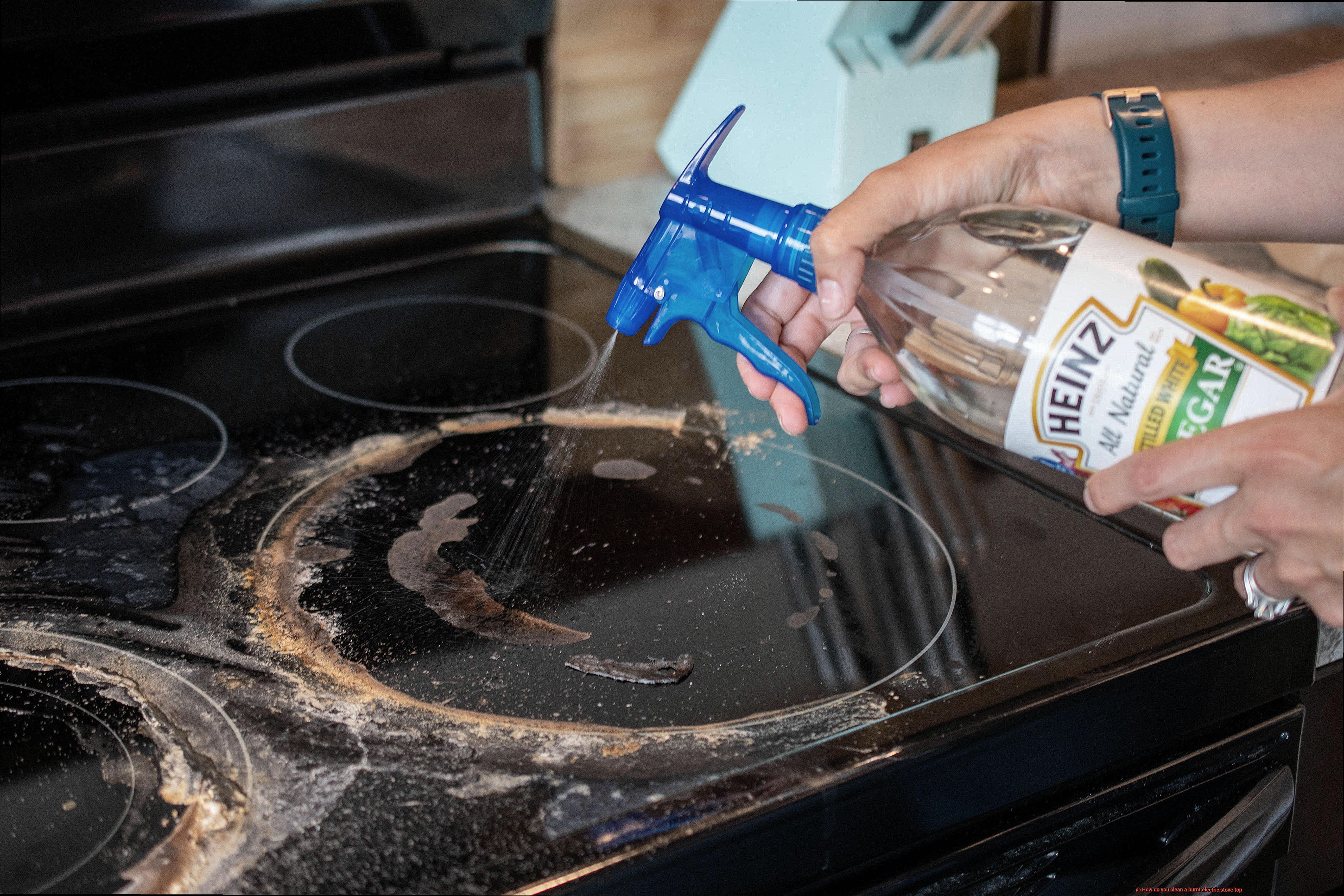 How do you clean a burnt electric stove top-4