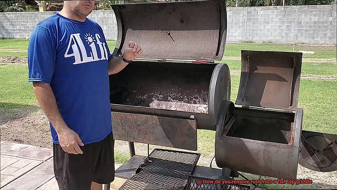 How do you remove rust from a flat top griddle-4