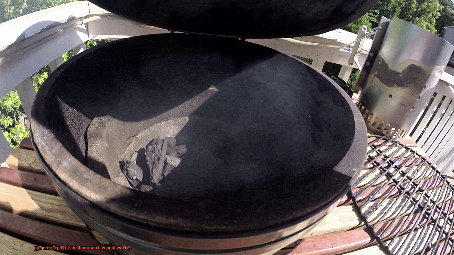 How long will charcoal last in Big Green Egg-3