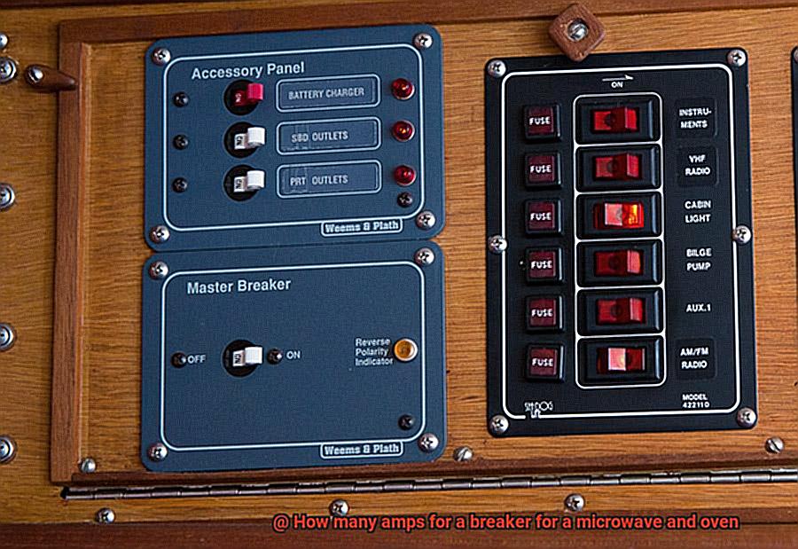 How many amps for a breaker for a microwave and oven-6