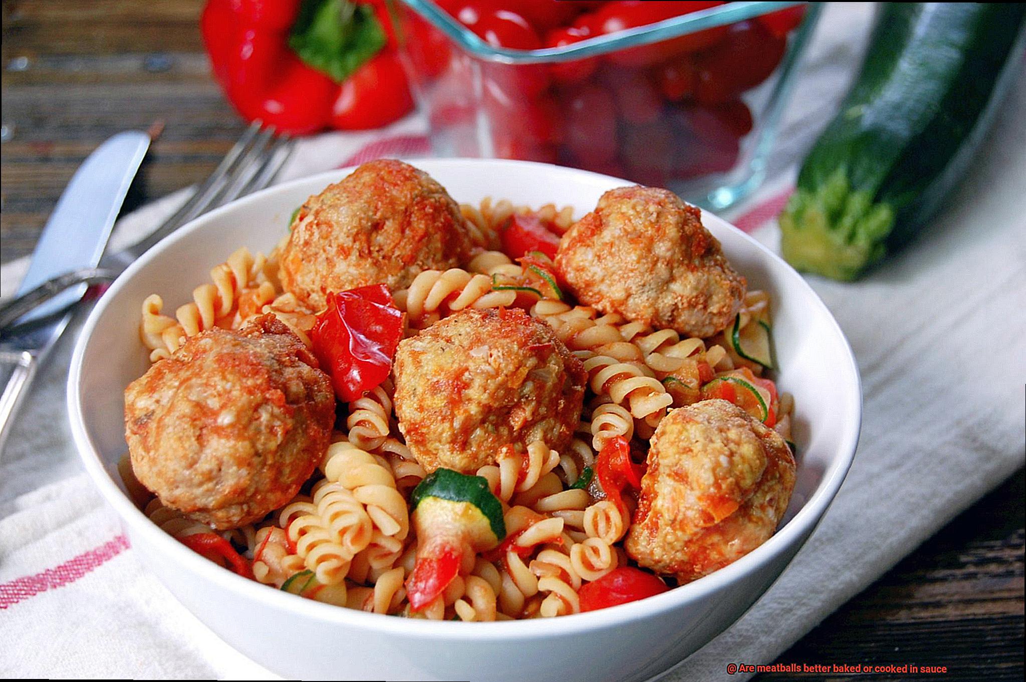 Are meatballs better baked or cooked in sauce-2