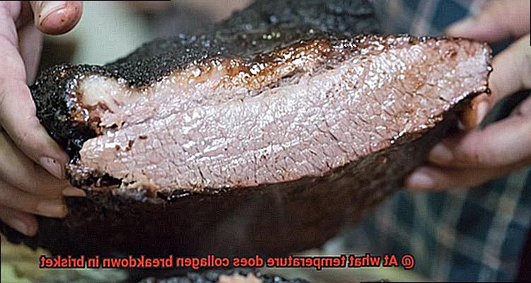 At what temperature does collagen breakdown in brisket-4