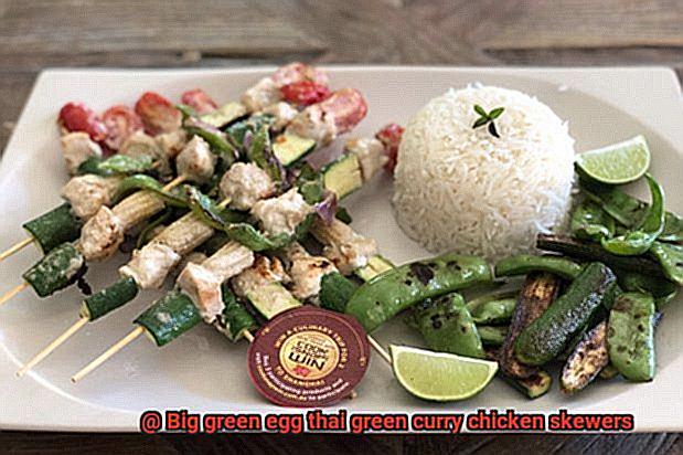 Big green egg thai green curry chicken skewers-3