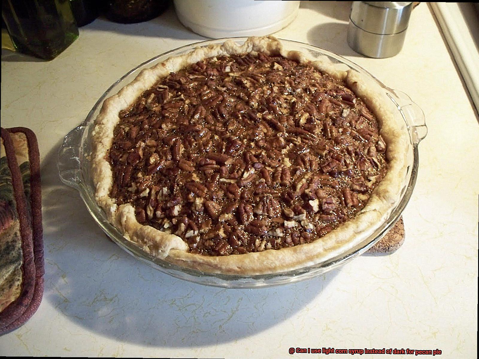 Can I use light corn syrup instead of dark for pecan pie-4