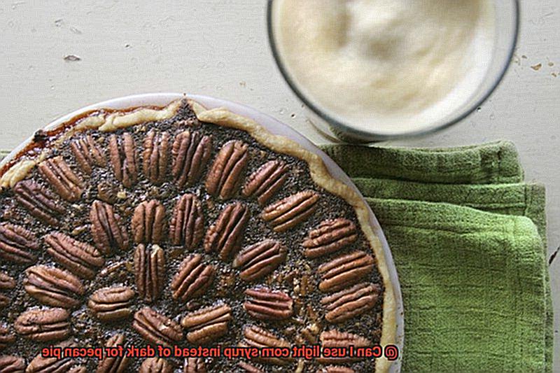 Can I use light corn syrup instead of dark for pecan pie-3