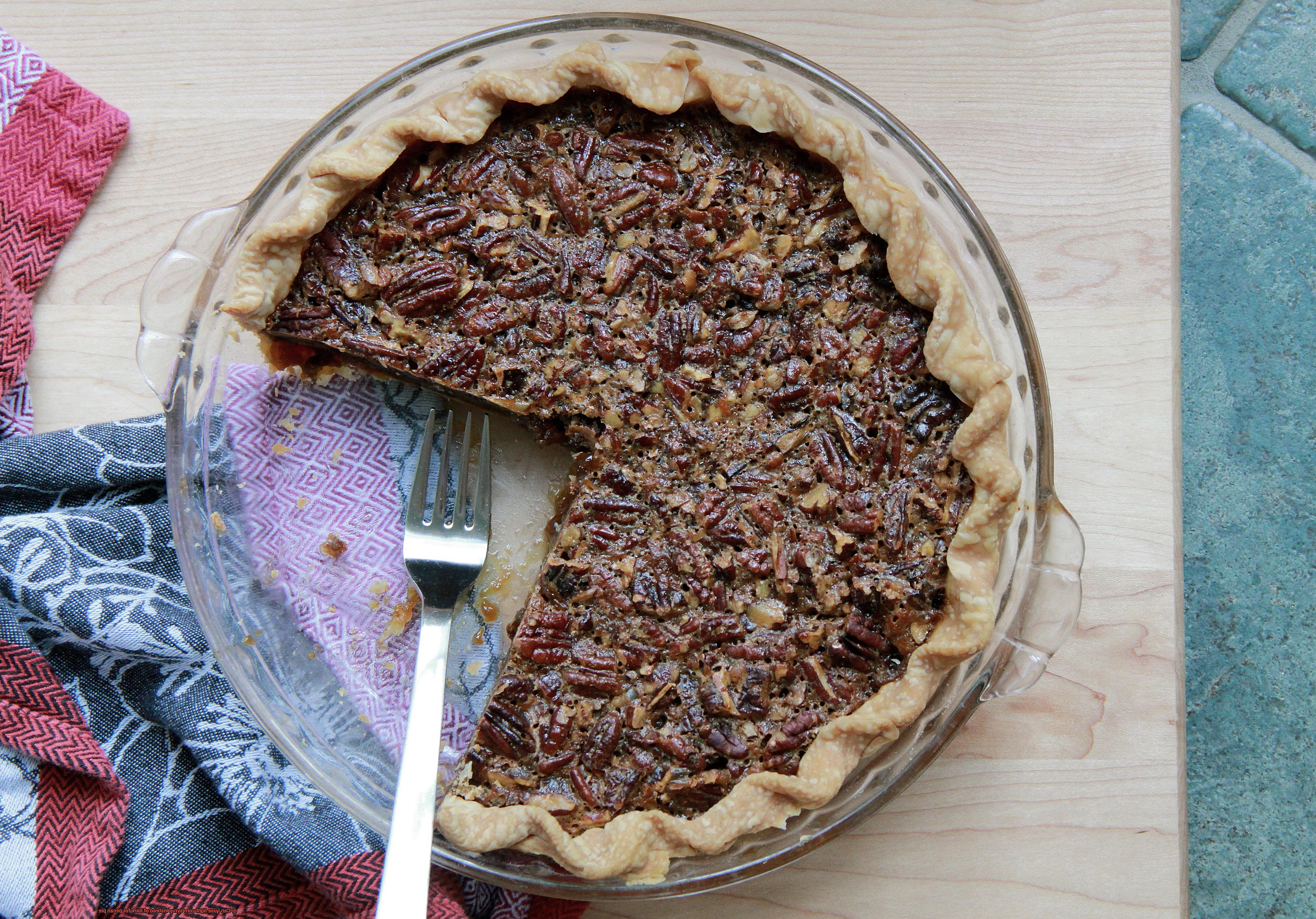 Can I use light corn syrup instead of dark for pecan pie-5