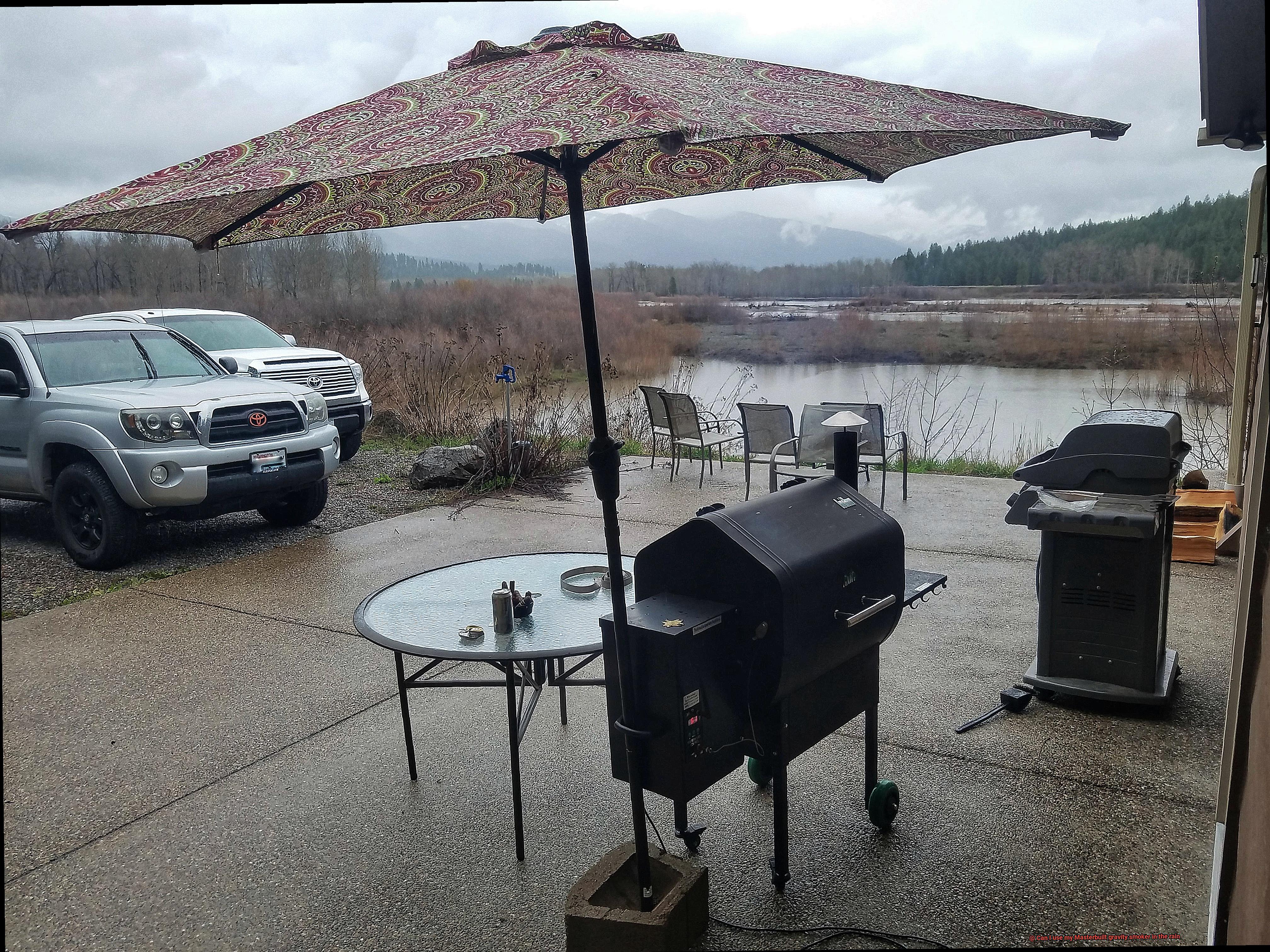 Can I use my Masterbuilt gravity smoker in the rain-3