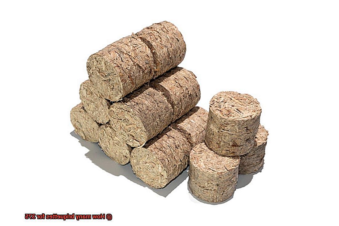 How many briquettes for 375-4