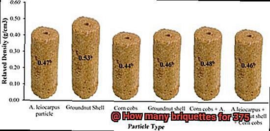 How many briquettes for 375-5