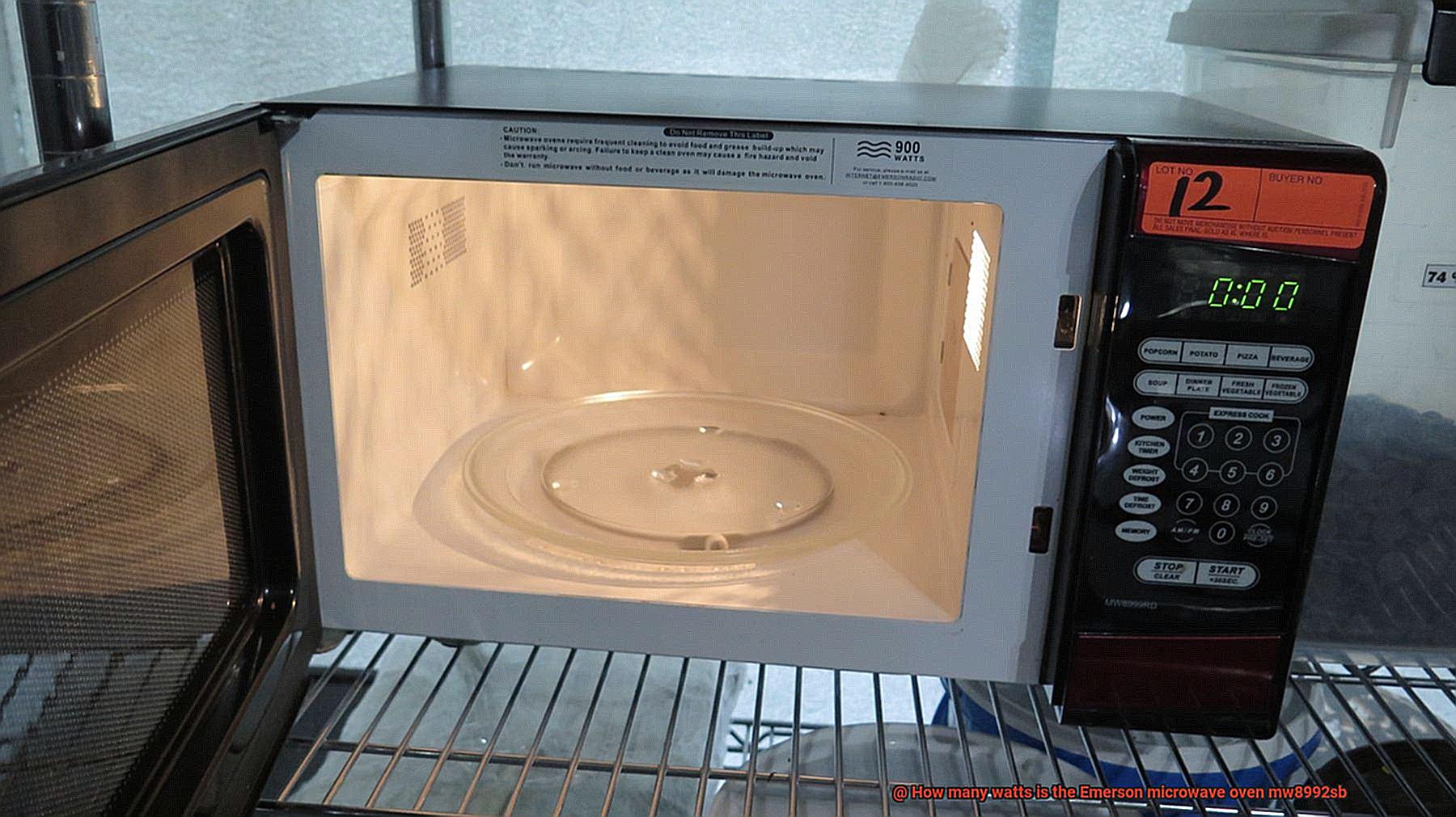 How many watts is the Emerson microwave oven mw8992sb-4