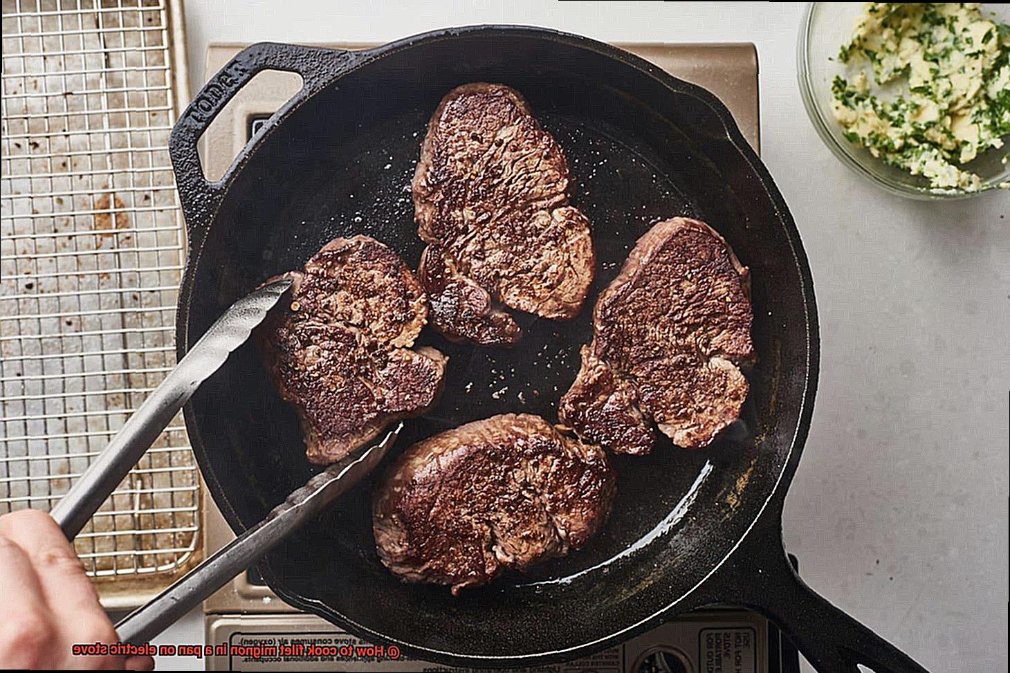 How to cook filet mignon in a pan on electric stove-4