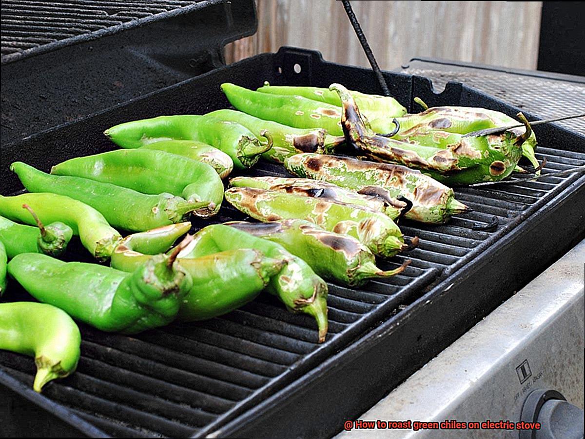 How to roast green chiles on electric stove-3