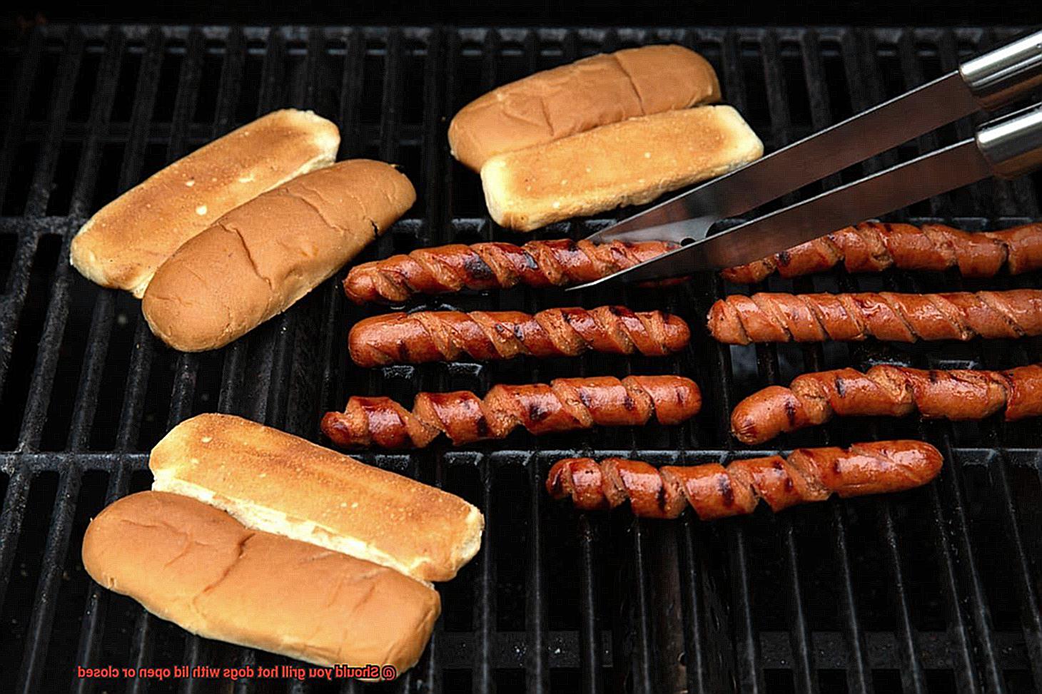 Should you grill hot dogs with lid open or closed-5