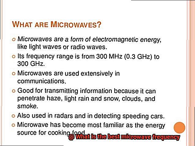 What is the best microwave frequency-5