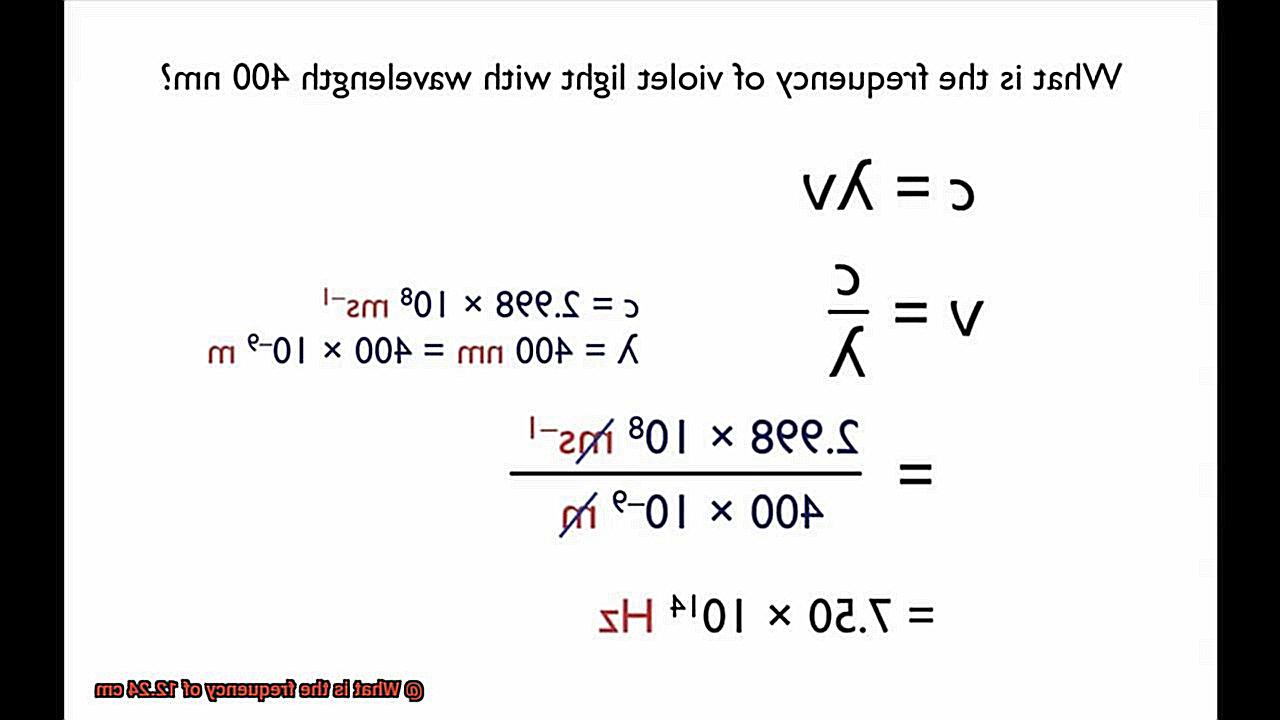 What is the frequency of 12.24 cm-8