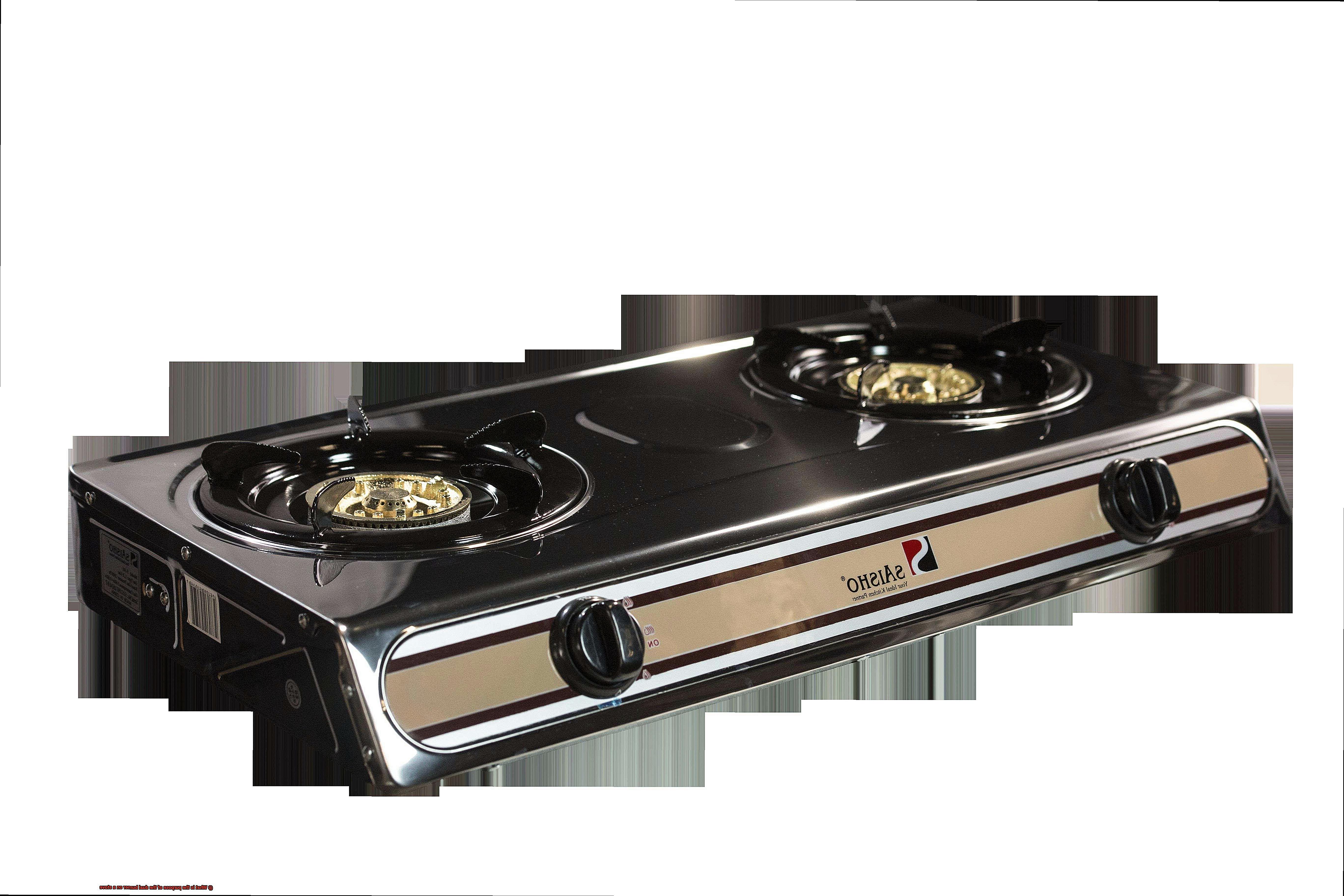 What is the purpose of the dual burner on a stove-6