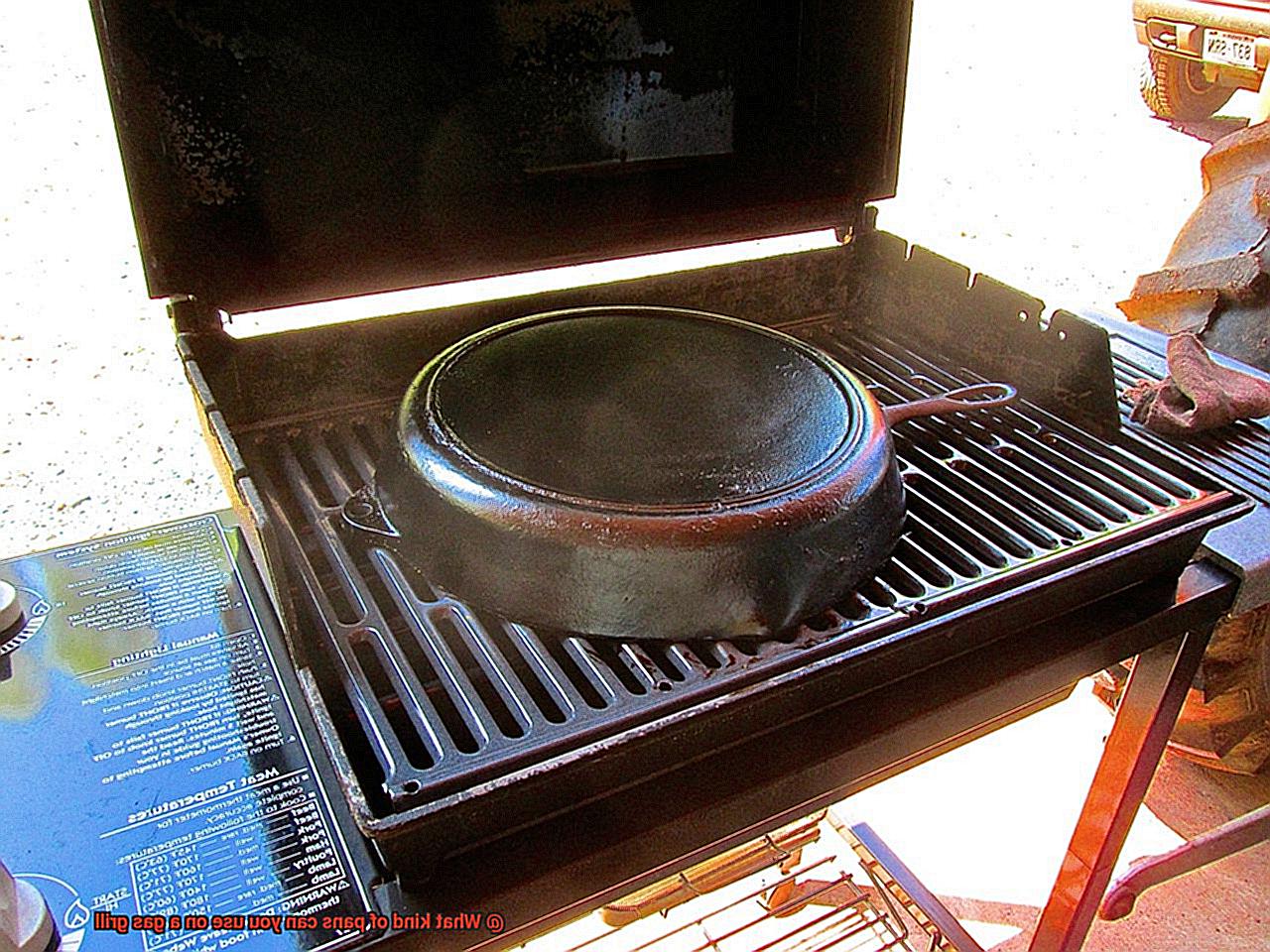 What kind of pans can you use on a gas grill-5