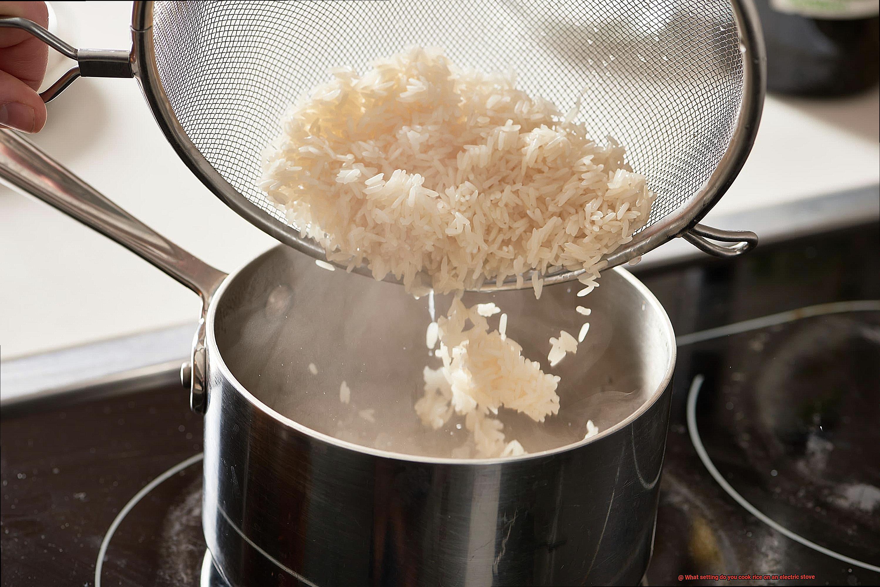 What setting do you cook rice on an electric stove-3