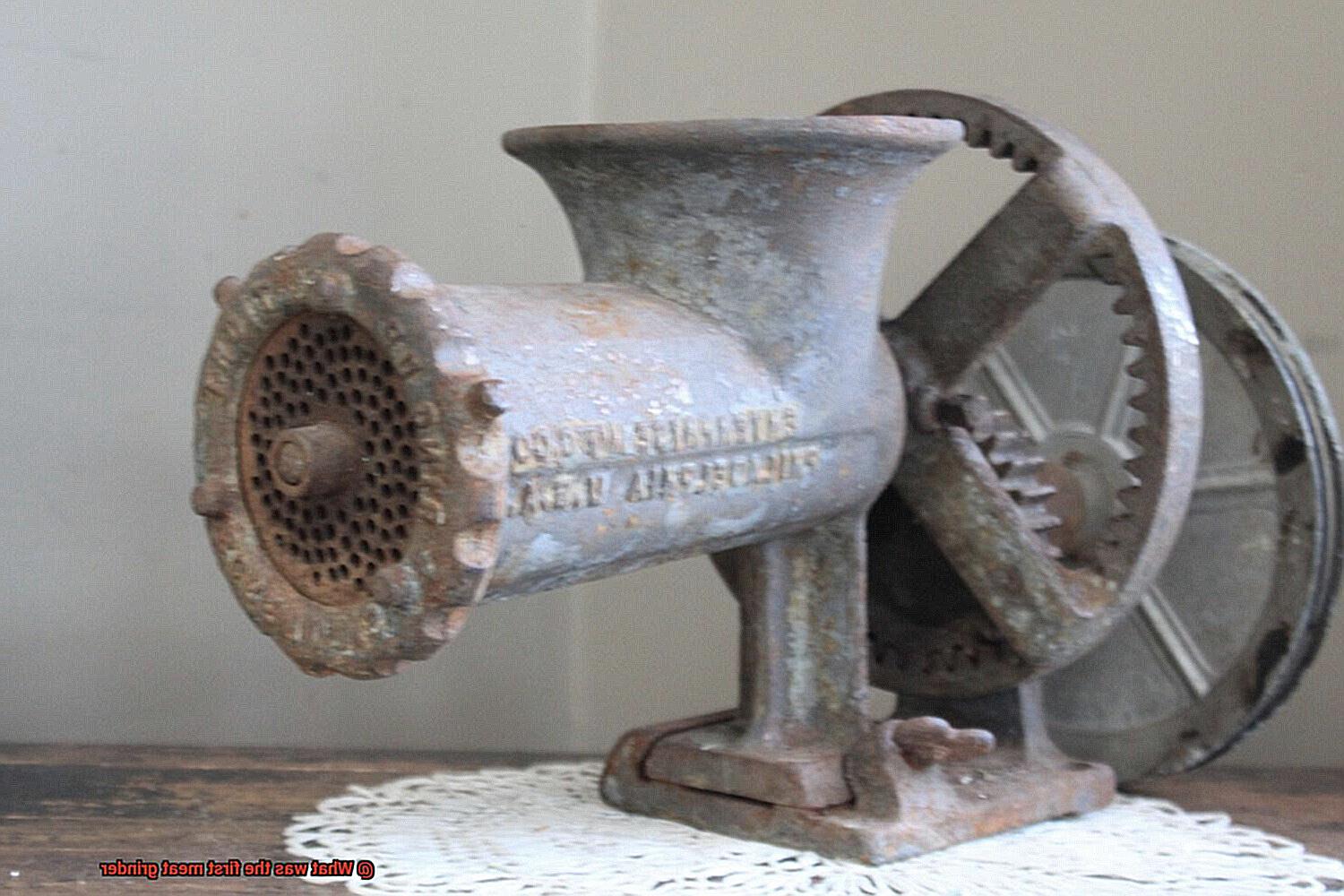 What was the first meat grinder-3