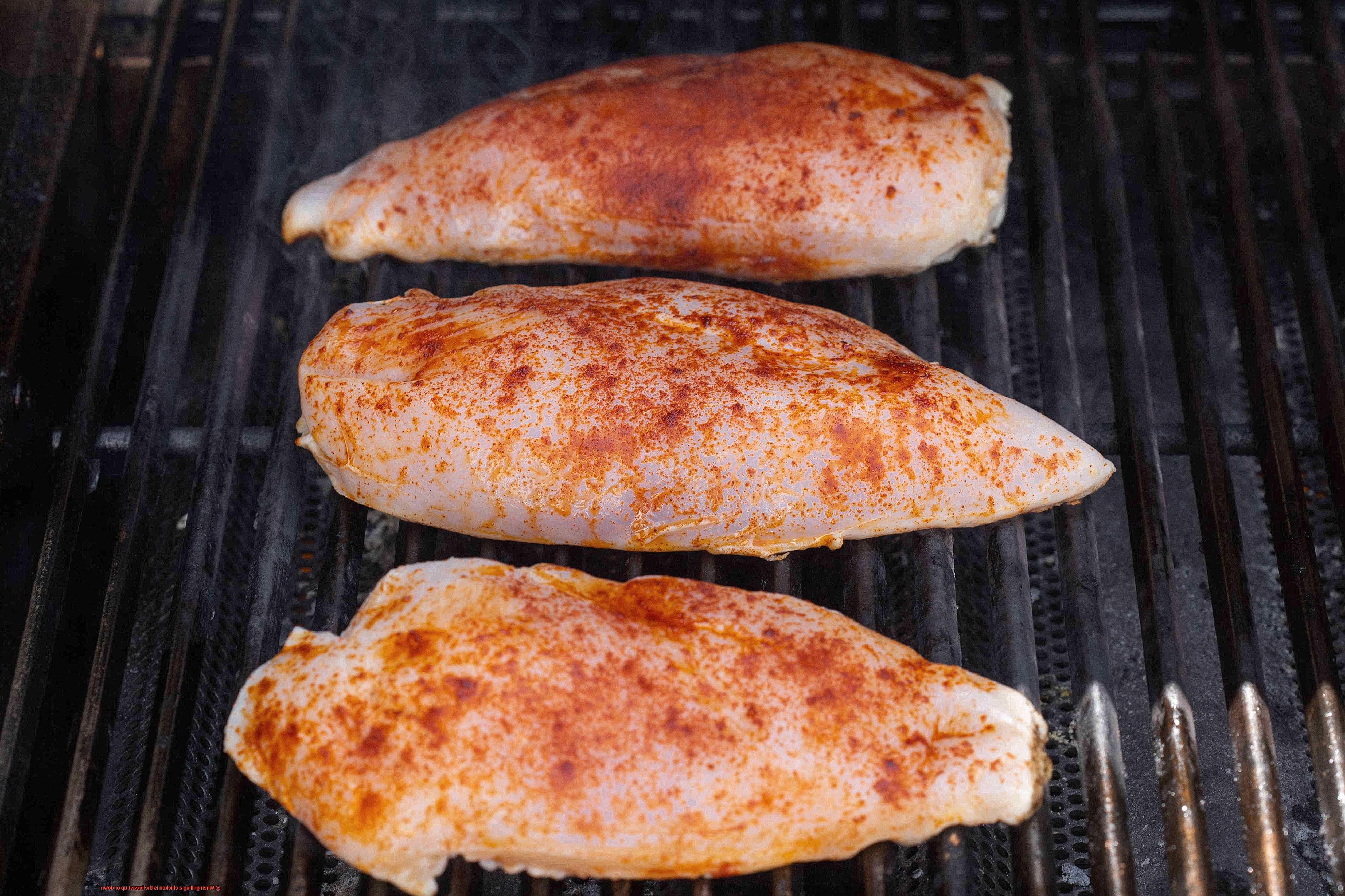 When grilling a chicken is the breast up or down-2