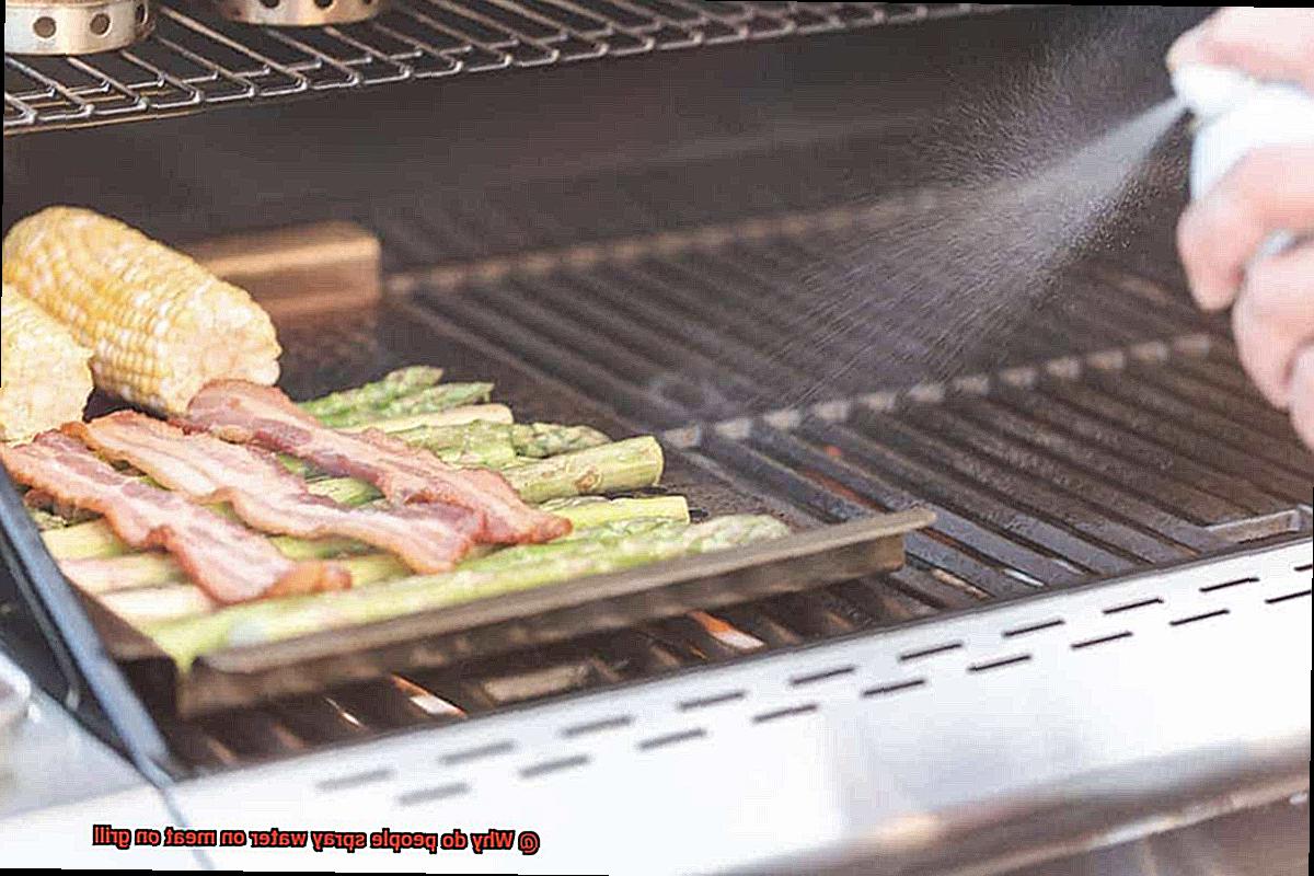 Why do people spray water on meat on grill-3