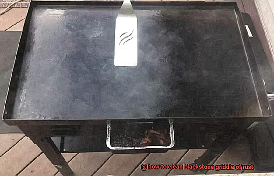 how to clean blackstone griddle of rust-3