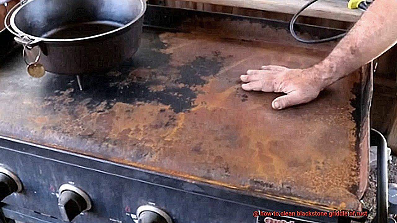 how to clean blackstone griddle of rust-4