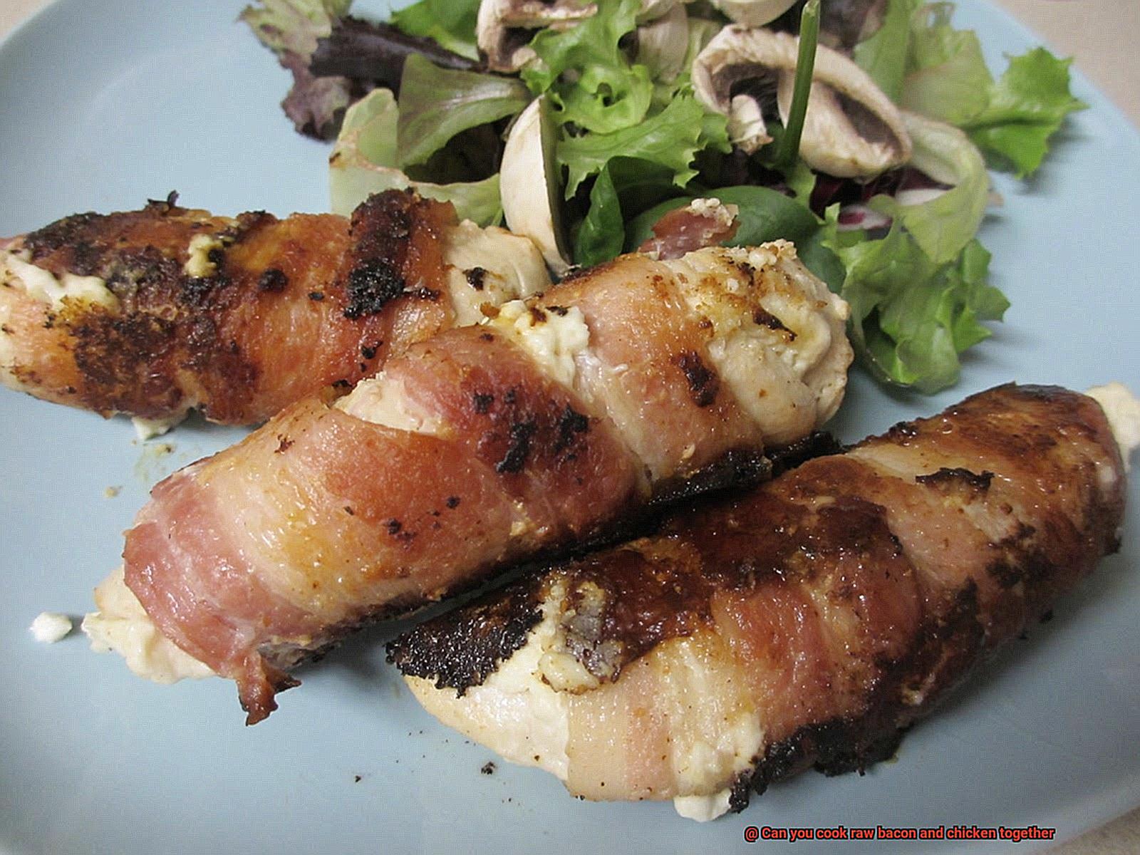 Can you cook raw bacon and chicken together-2