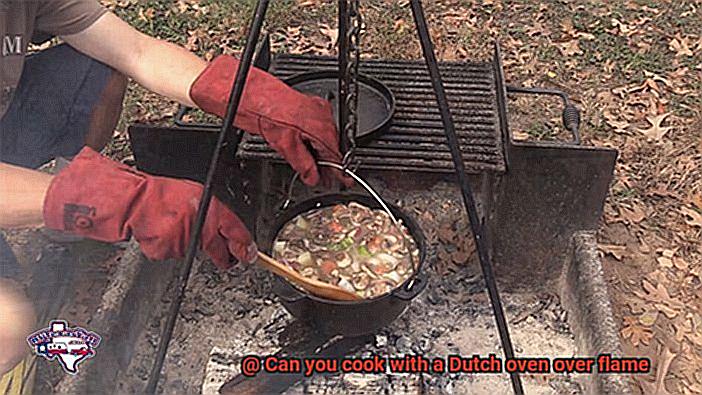 Can you cook with a Dutch oven over flame-4