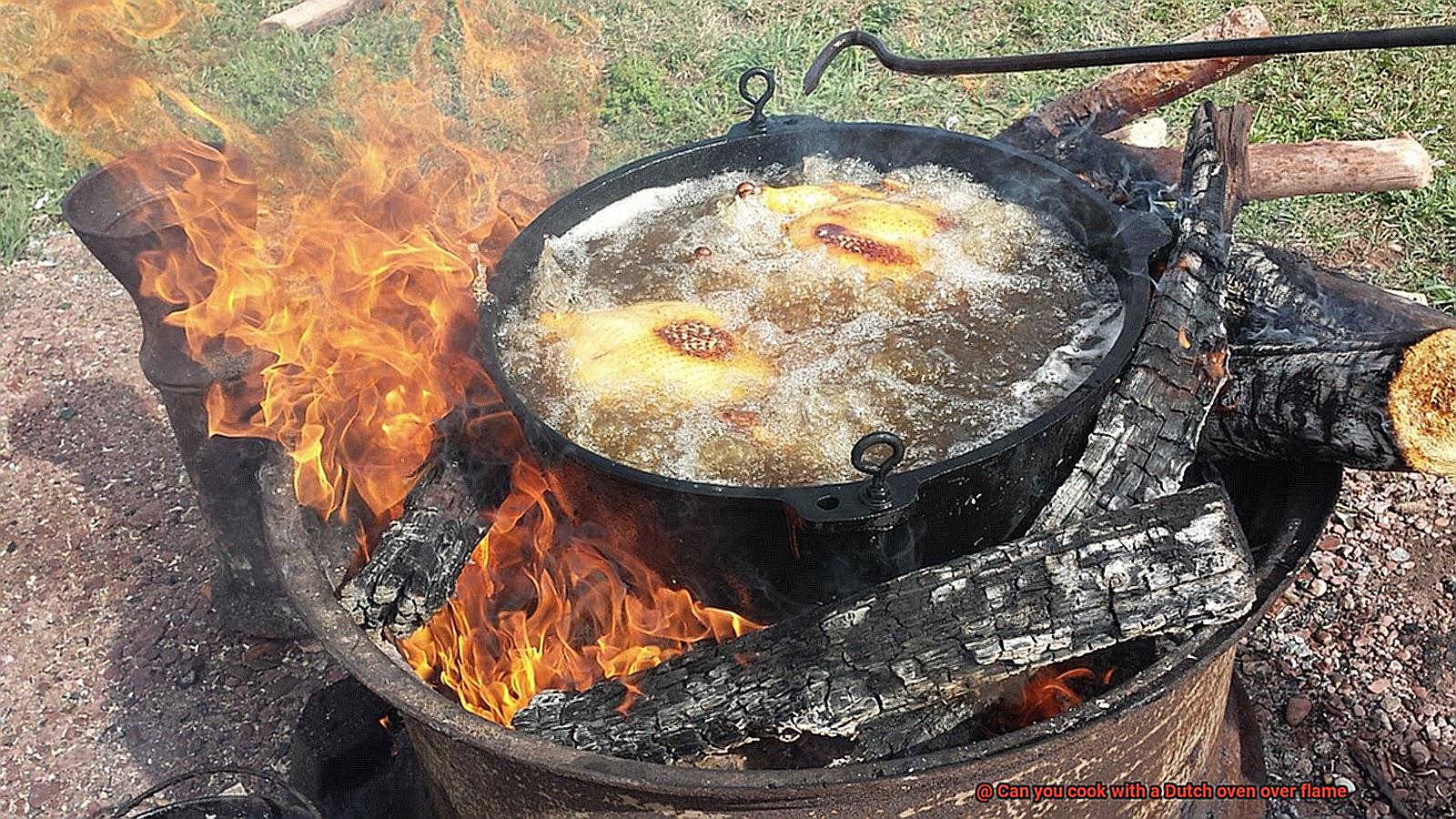 Can you cook with a Dutch oven over flame-5