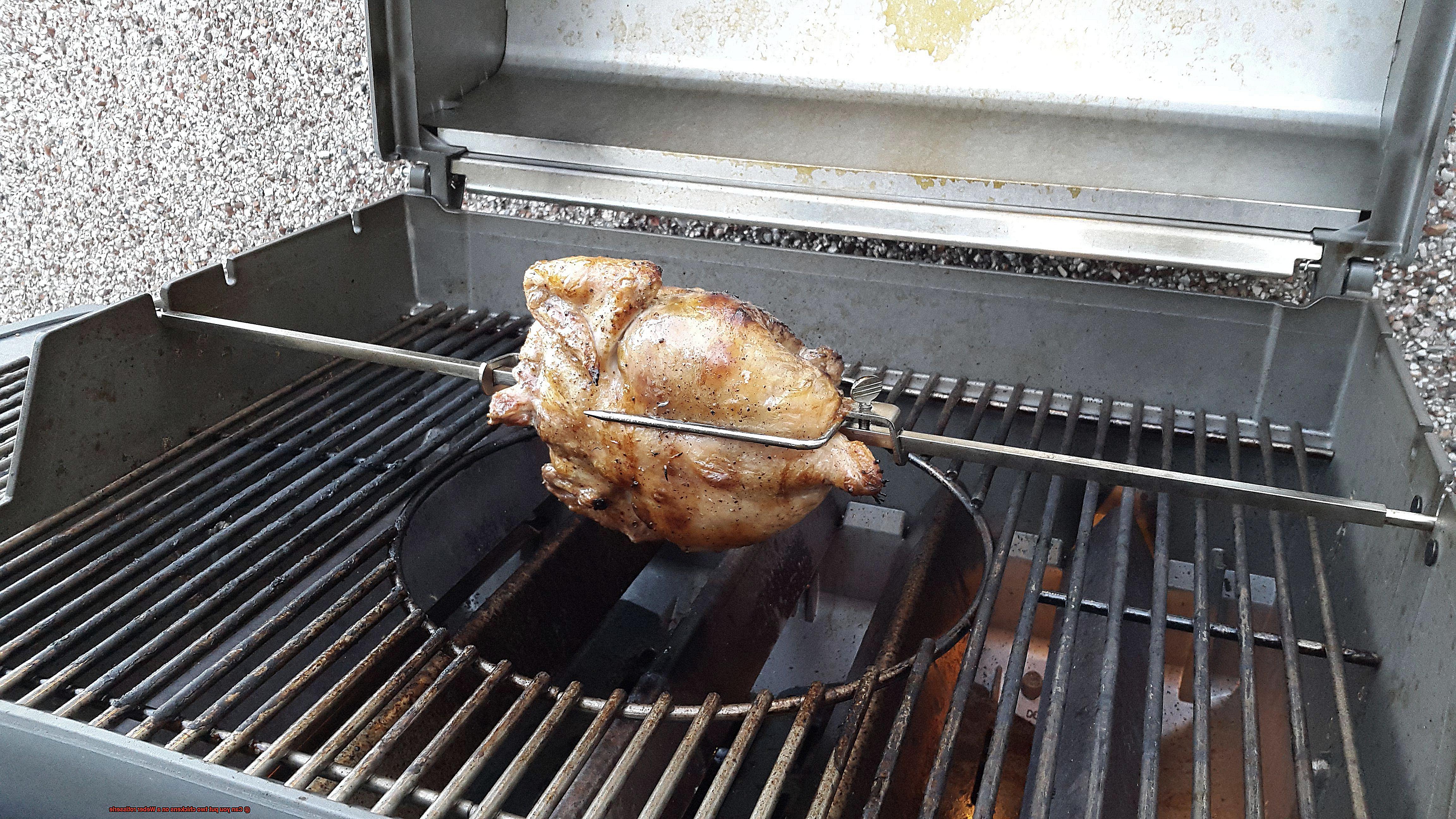 Can you put two chickens on a Weber rotisserie-6