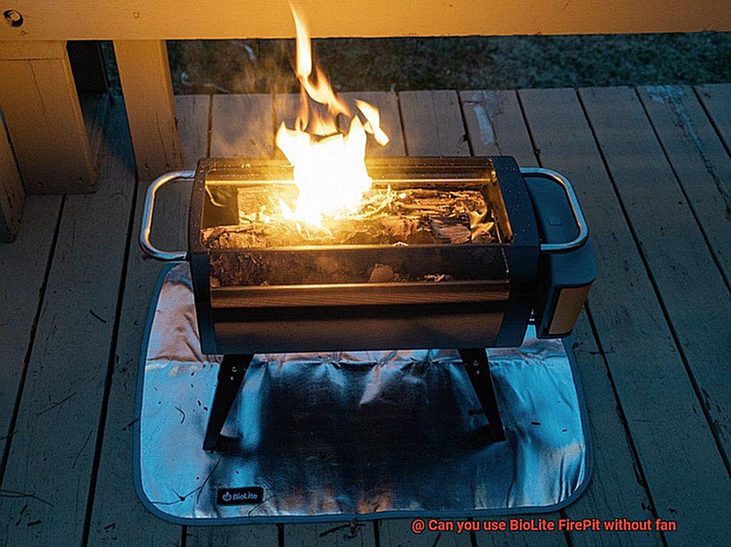 Can you use BioLite FirePit without fan-2