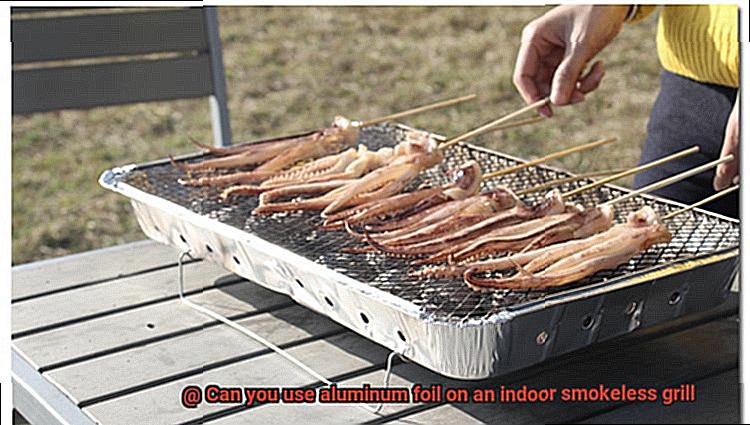 Can you use aluminum foil on an indoor smokeless grill-3