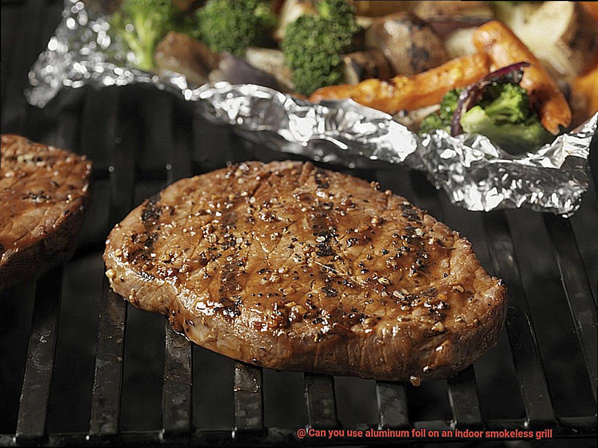 Can you use aluminum foil on an indoor smokeless grill-6