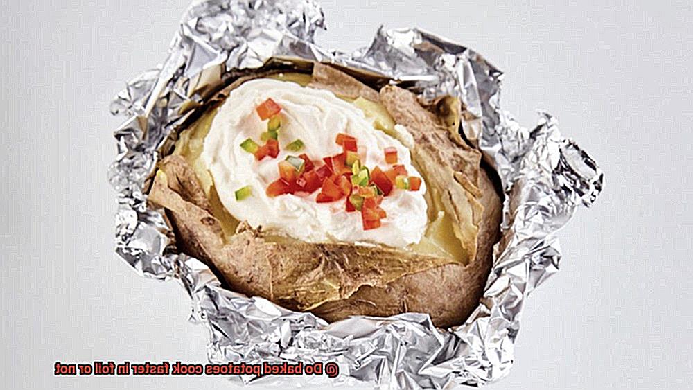 Do baked potatoes cook faster in foil or not -6