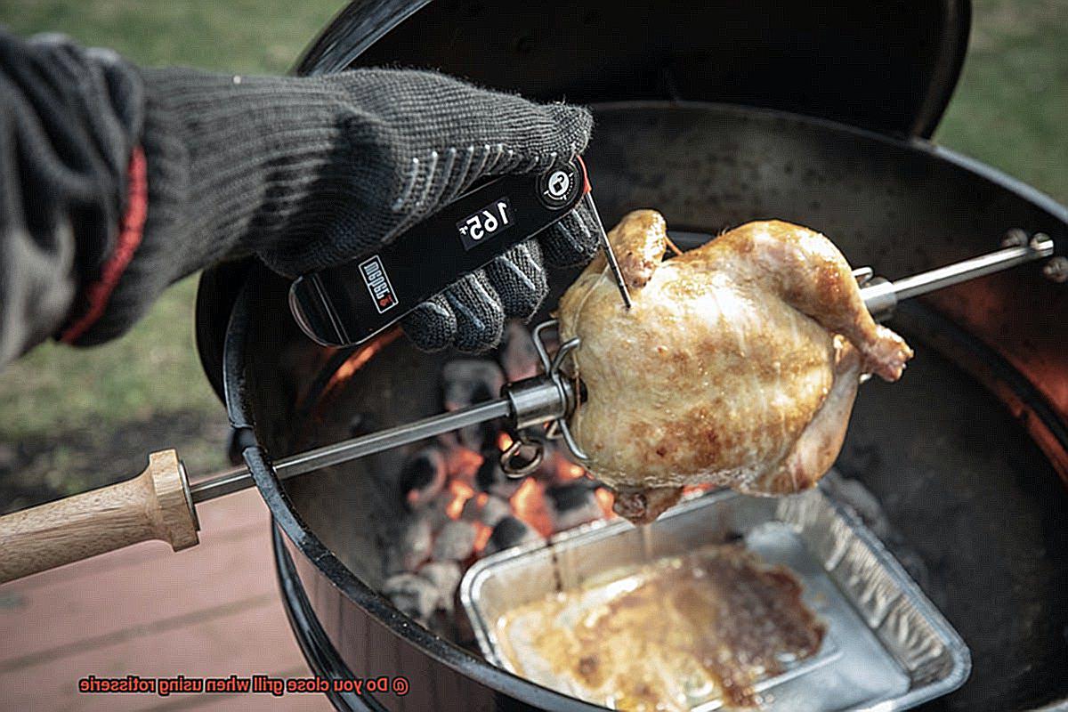 Do you close grill when using rotisserie-2