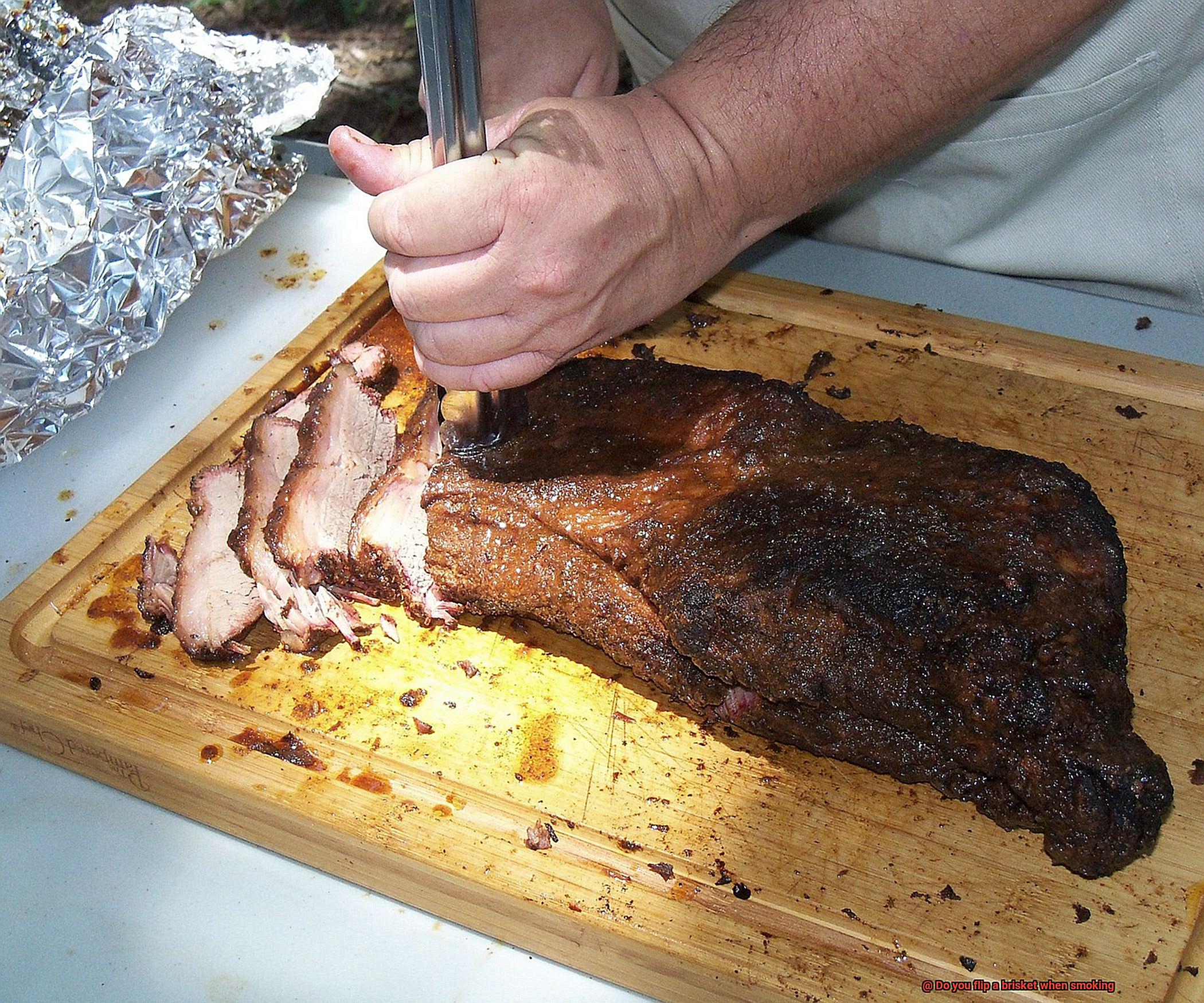 Do you flip a brisket when smoking-3