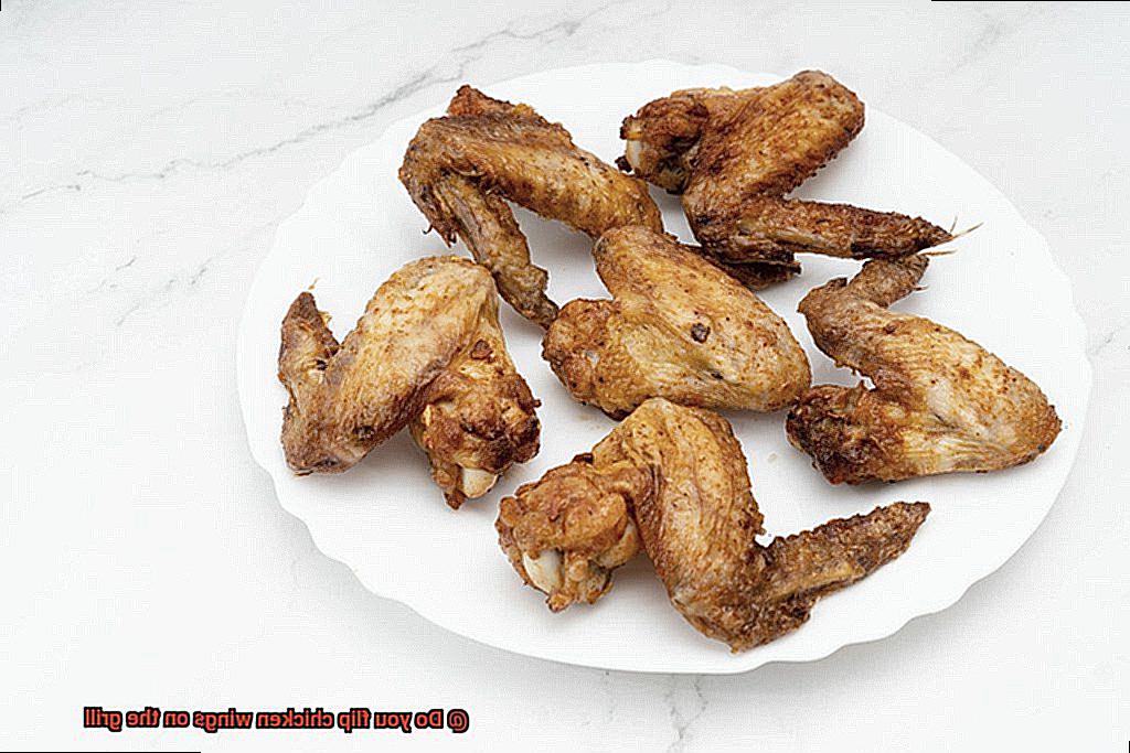 Do you flip chicken wings on the grill-5