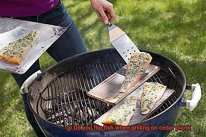 Do you flip fish when grilling on cedar plank-3