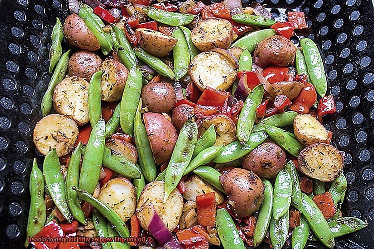 Do you grill veggies with lid open or closed-5