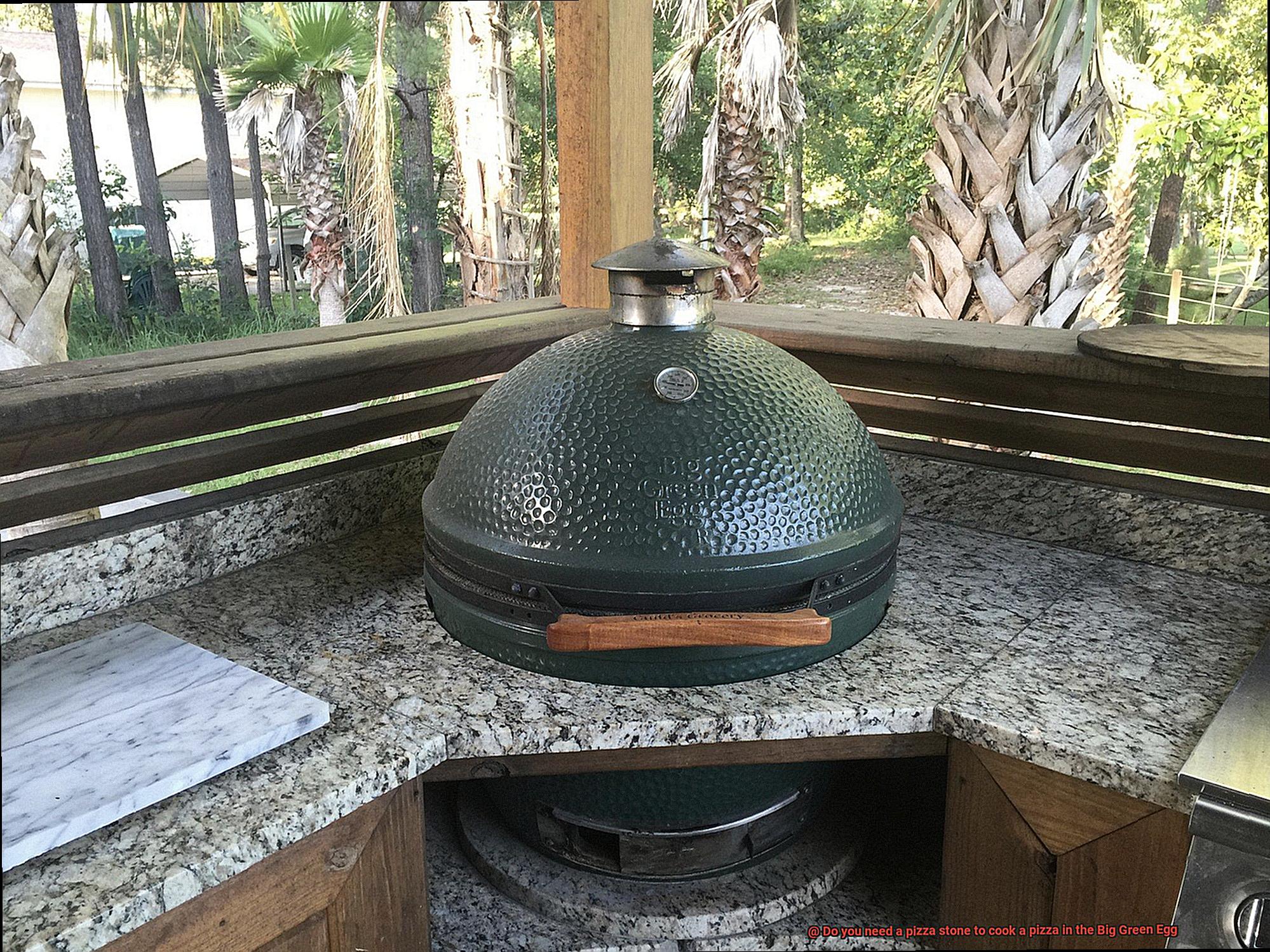 Do you need a pizza stone to cook a pizza in the Big Green Egg-9