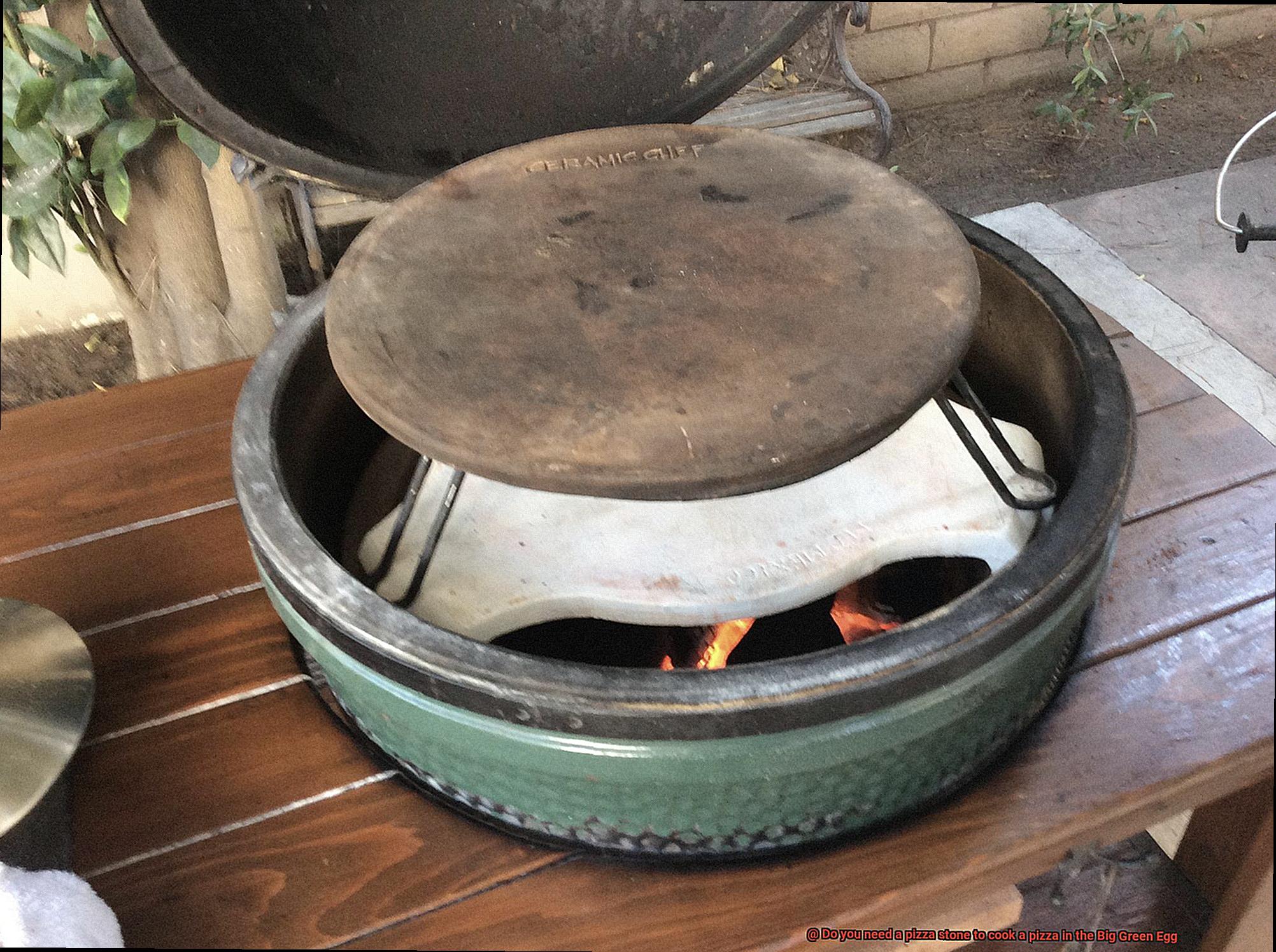 Do you need a pizza stone to cook a pizza in the Big Green Egg-5